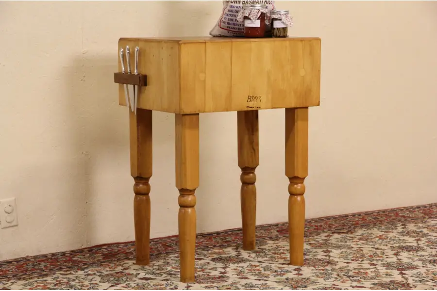 Photo of Vintage Boos Brothers Maple Chopping or Butcher Block