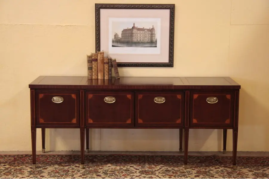 Photo of Stuart Executive Credenza File, Leather Tops