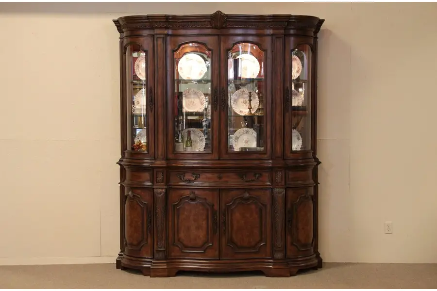 Photo of Drexel Heritage Talavera China or Curio Cabinet