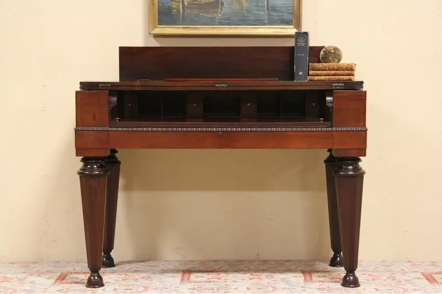 Photo of Rosewood Console or Spinet Desk Made from 1840 Melodeon Organ