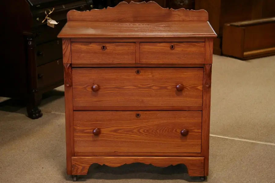 Photo of Victorian Oak & Chestnut Antique Chest or Commode
