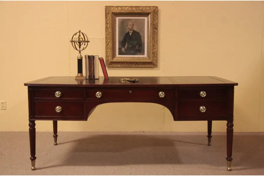 Photo of Kittinger Mahogany Leather Top Writing Desk