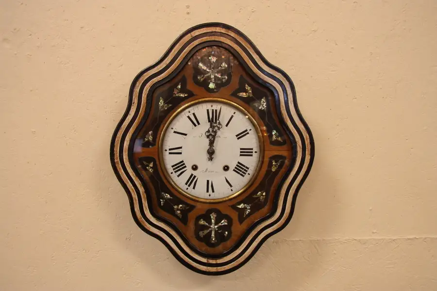 Photo of French Macon Antique 1880 Wall Clock