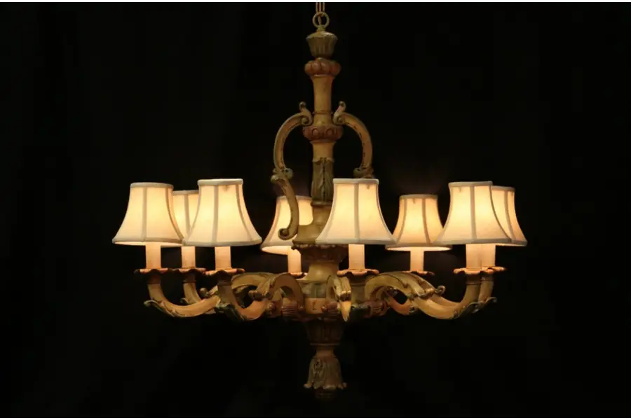 Photo of Tuscan Hand Painted 8 Candle Chandelier