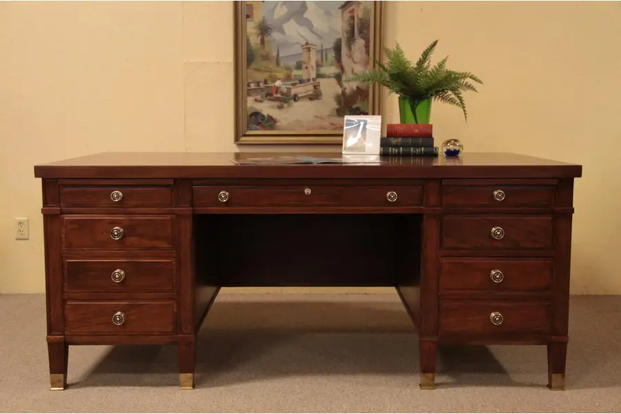 Photo of Antique 6' Walnut Executive Revell Desk