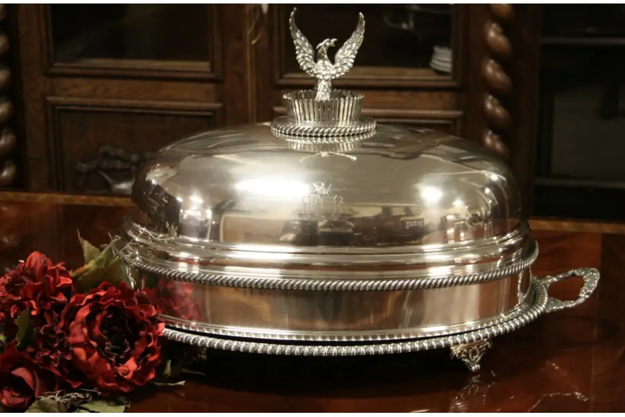 Photo of Silver Plate Antique Meat Dome & Tray