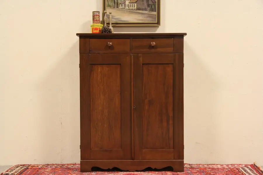 Photo of Country 1860 Antique Jelly Cupboard or Cabinet