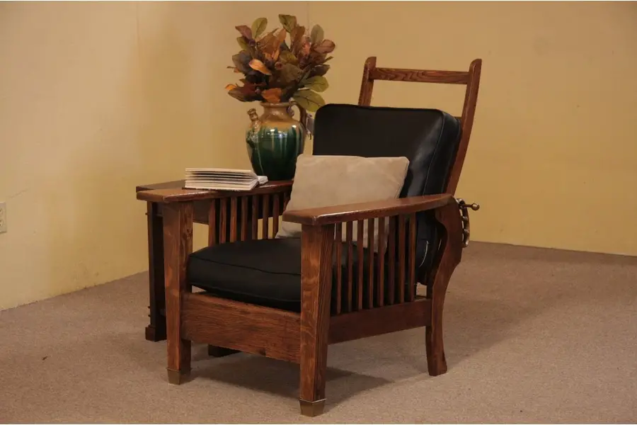 Photo of Arts & Crafts Mission Oak Morris Reclining Chair