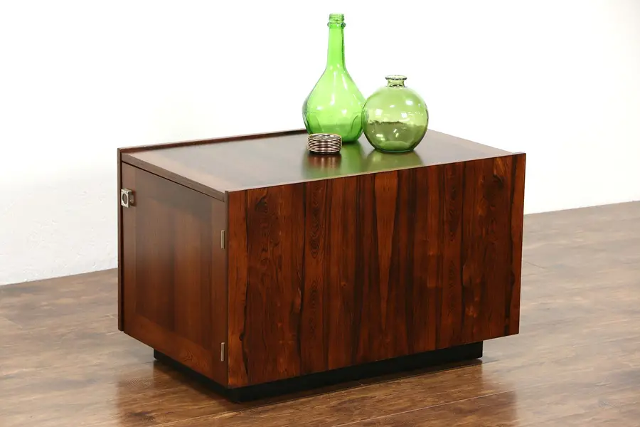 Photo of Midcentury Danish Modern 60's Vintage Rosewood Lamp, End or Coffee Table