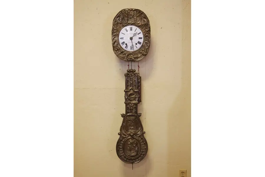 Photo of French Brass Wag-on-the-Wall Morbier Antique Clock