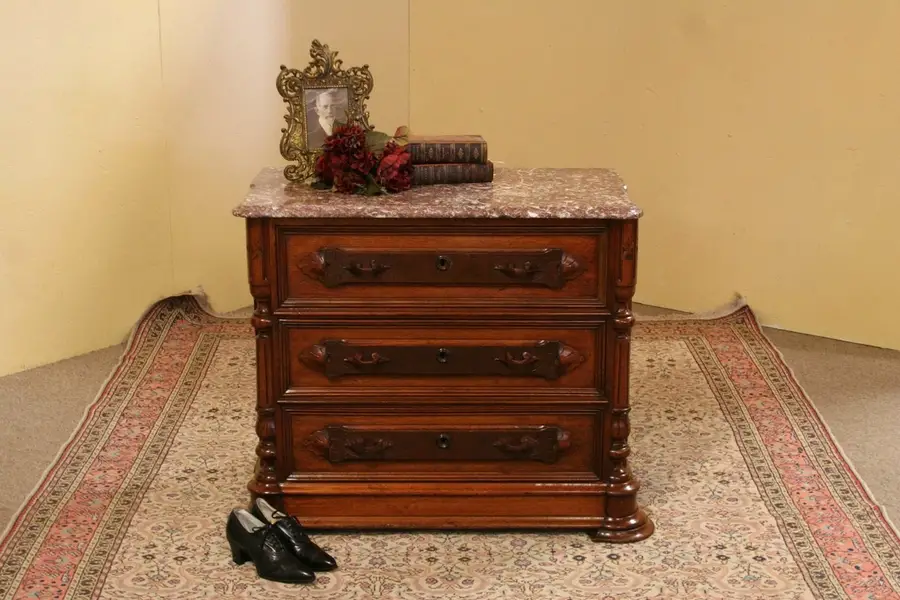 Photo of Victorian Marble Top Chest or Vessel Sink Vanity