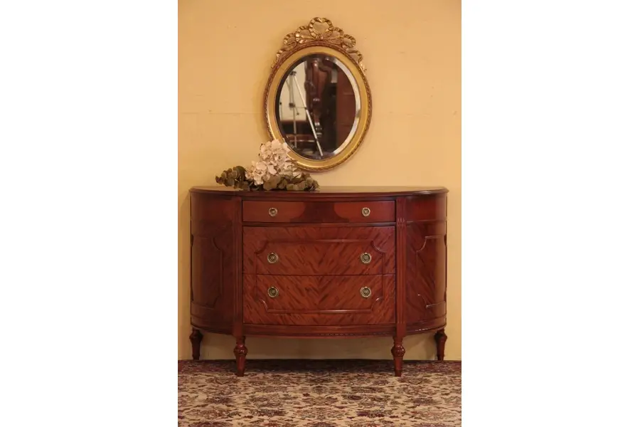 Photo of Demilune or Half-Round Mahogany Console Cabinet