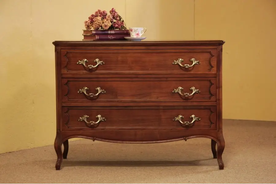 Photo of Country French Cherry Linen Chest or Dresser