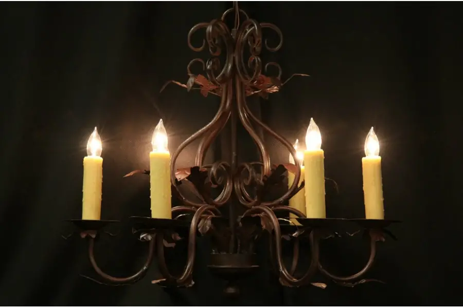 Photo of Wrought Iron Chandelier Light Fixture