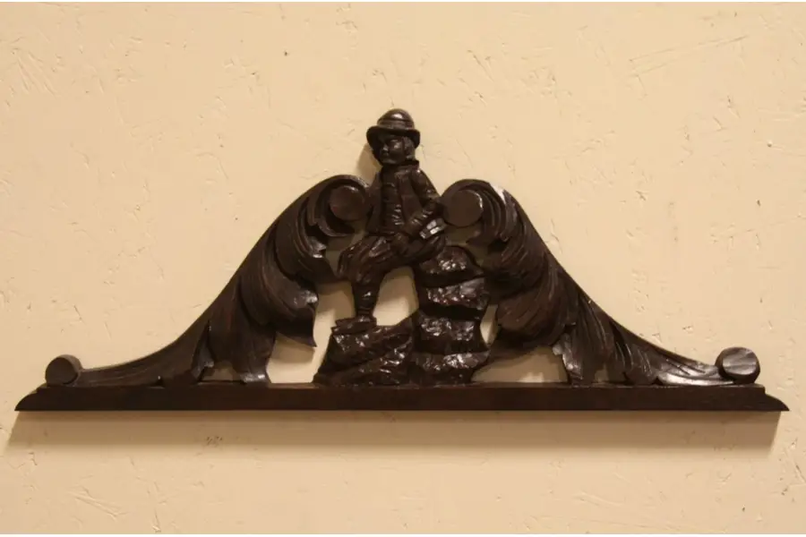 Photo of Architectural Salvage Crest with French Brittany Figure