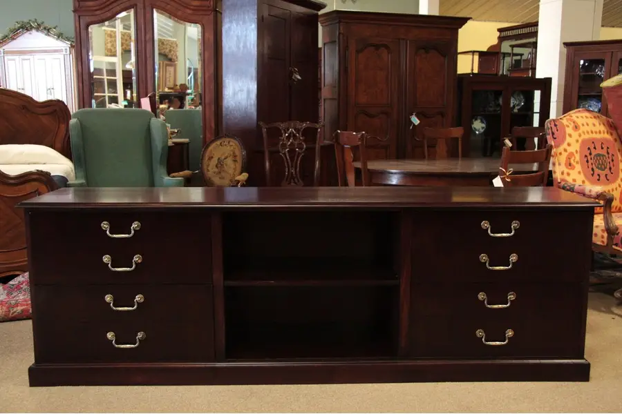 Photo of Mahogany 7'8" Executive Office Credenza, File Cab
