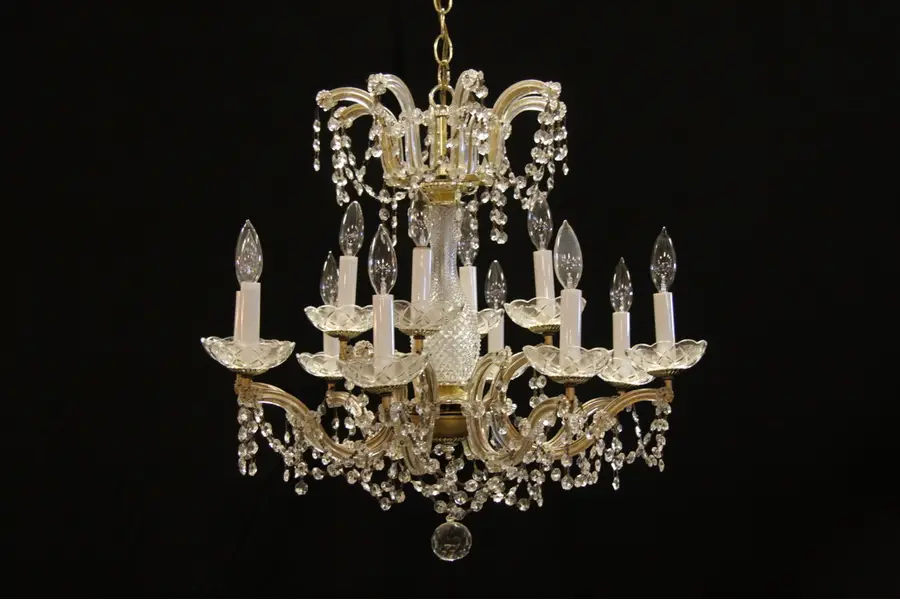 Photo of Marie Therese Style Italian Chandelier, Cut Crystals
