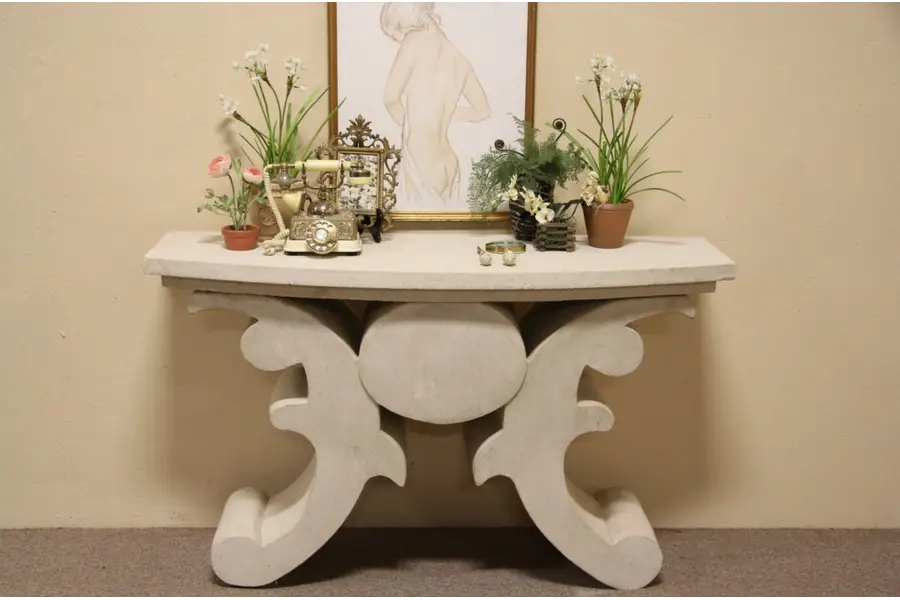 Photo of Cast Concrete Designed Console, Hall or Foyer Table