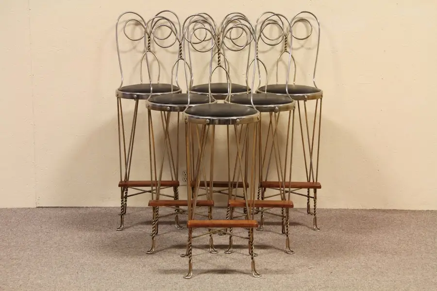 Photo of Set of 6 Ice Cream or Pool Hall Stools