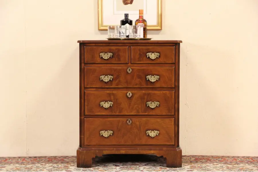 Photo of Traditional 1950's Vintage Mahogany Chest Design Stereo or TV Cabinet