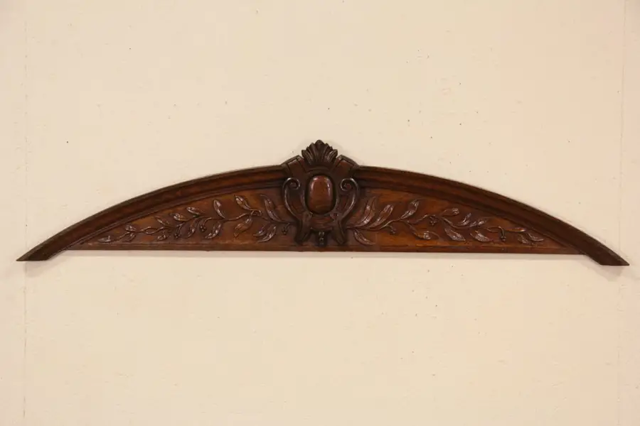 Photo of Carved Oak 1880 Antique Architectural Salvage Crest