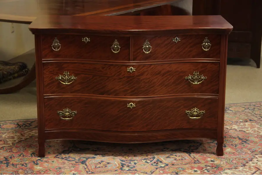 Photo of Victorian Tiger Birch circa 1895 Chest or Dresser