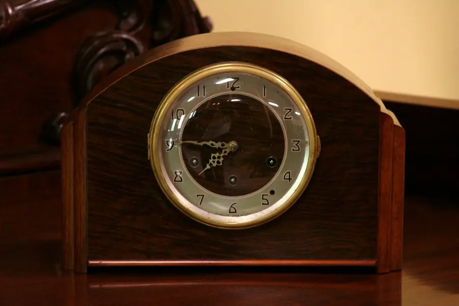 Photo of Art Deco 1935 Mahogany Mantel Clock, Westminster