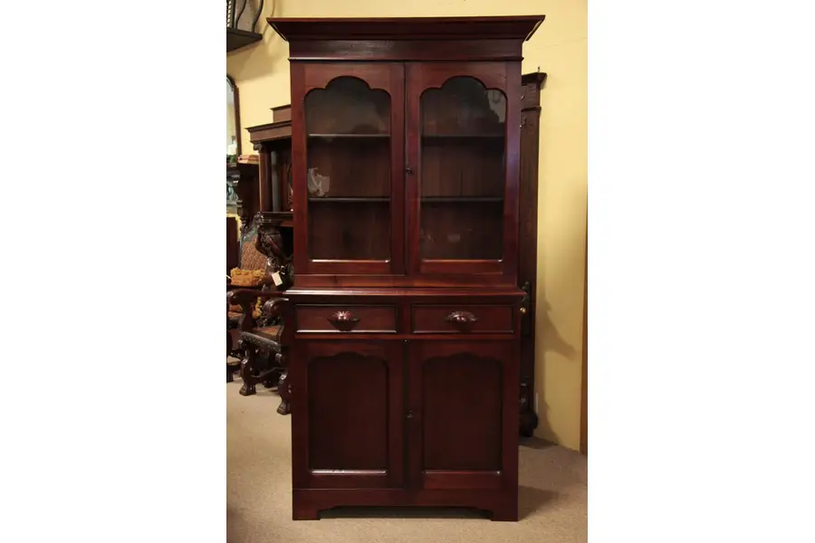 Photo of Victorian Antique Walnut Cupboard or Cabinet