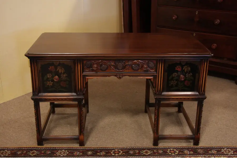 Photo of Hand Painted Antique Partner's Desk