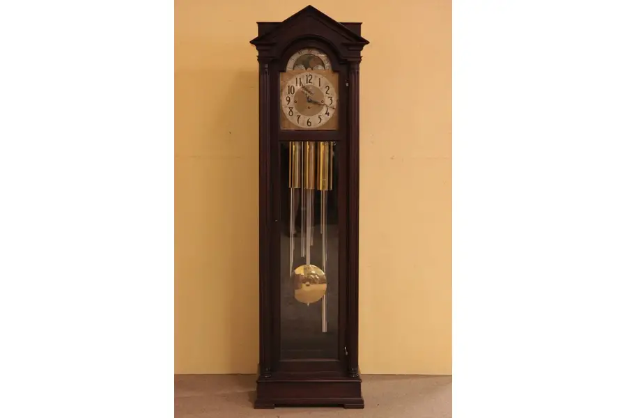 Photo of Colonial 5 Tube Chime Tall Case Grandfather Clock