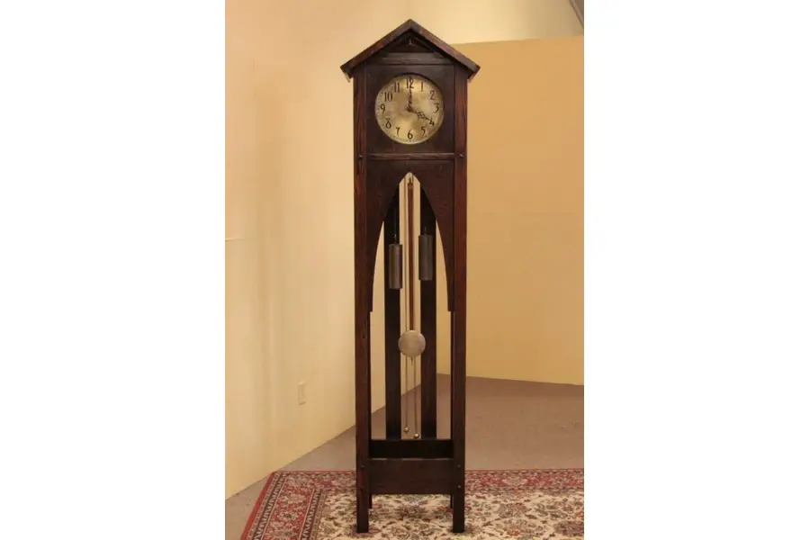Photo of Mission Oak Gilbert Tall Case Grandfather Clock