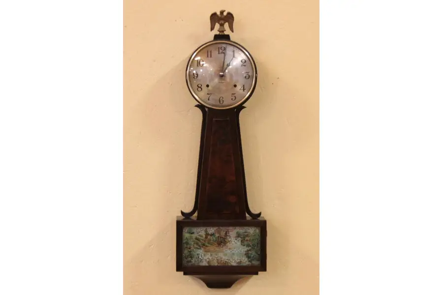 Photo of Gilbert Antique Mahogany Banjo Clock