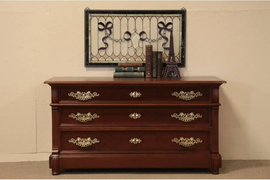 Photo of Victorian Cherry Low Chest, Dresser or TV Base