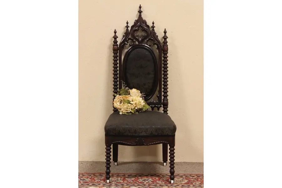 Photo of Victorian Gothic Antique Horsehair Chair