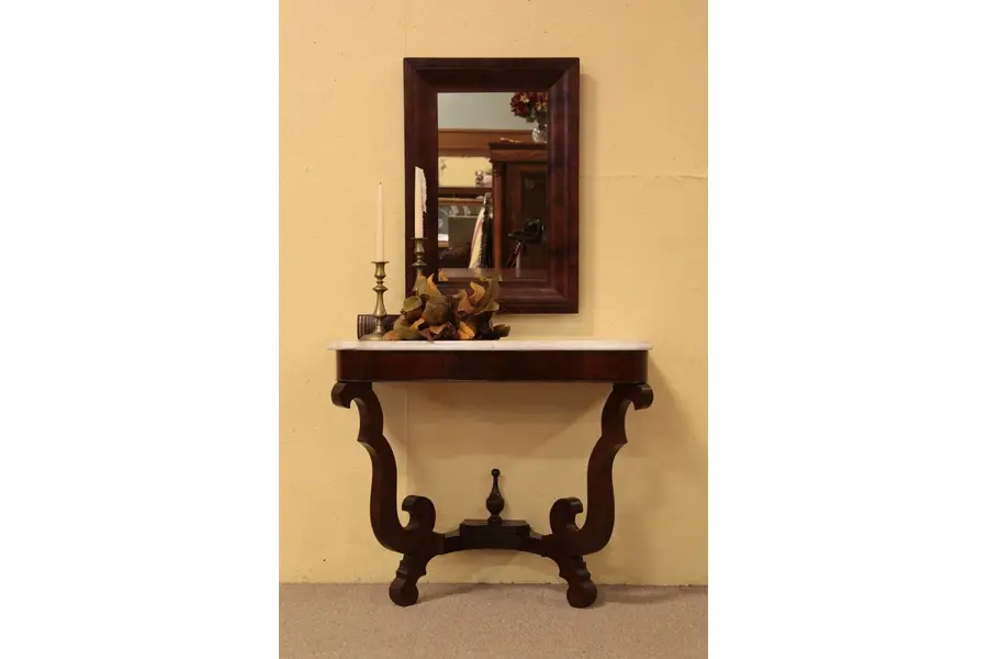 Photo of Empire Marbletop Mahogany Hall Console