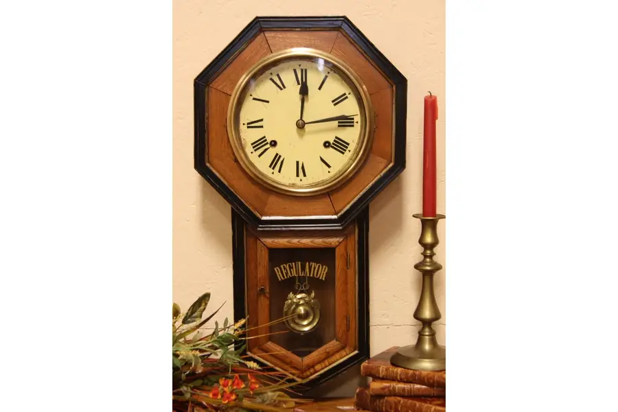 Photo of Victorian Antique Regulator Wall Clock