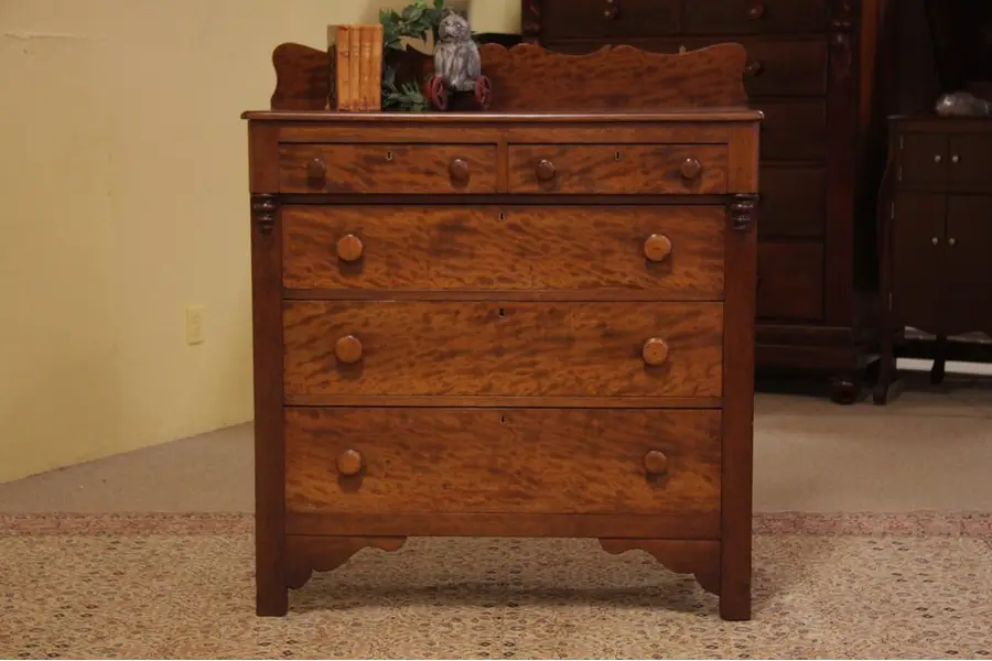 Photo of Curly Cherry 1850's Country New England Dresser