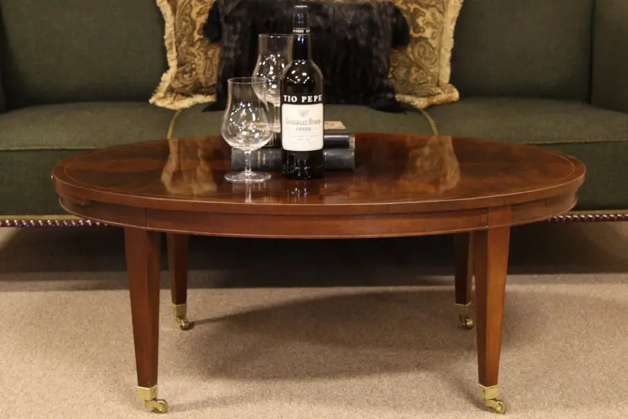 Photo of Baker Oval Coffee Table, Pull-outs