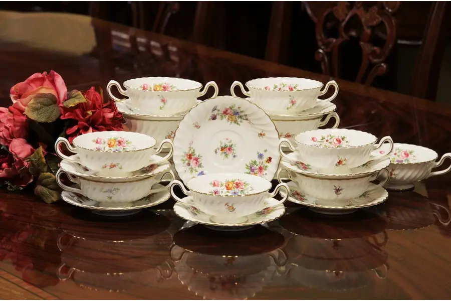 Photo of Set of English Minton Marlow China Cream Soups
