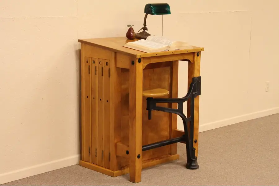 Photo of Antique Drafting or Artist's Drawing Desk