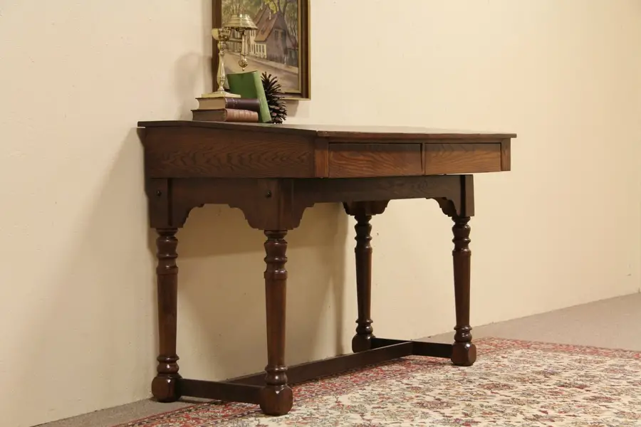 Photo of Oak Antique Stand Up Bank Desk