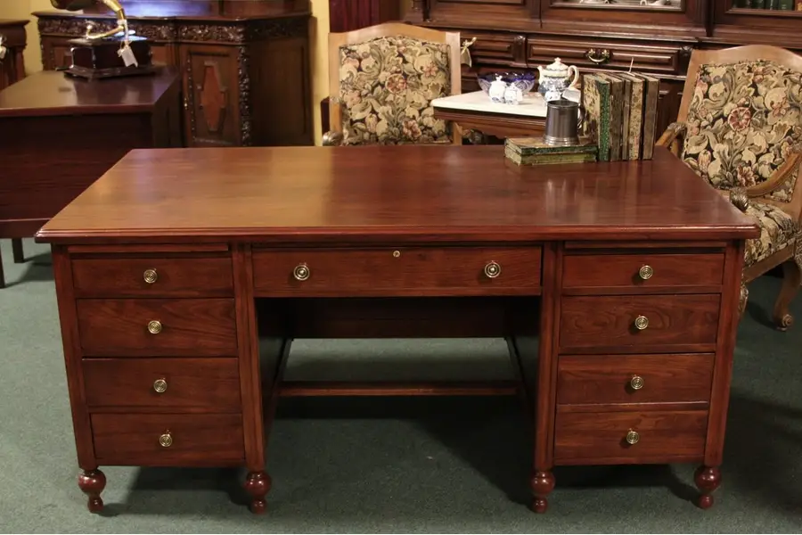Photo of Walnut 1925 Executive Desk, File Drawer