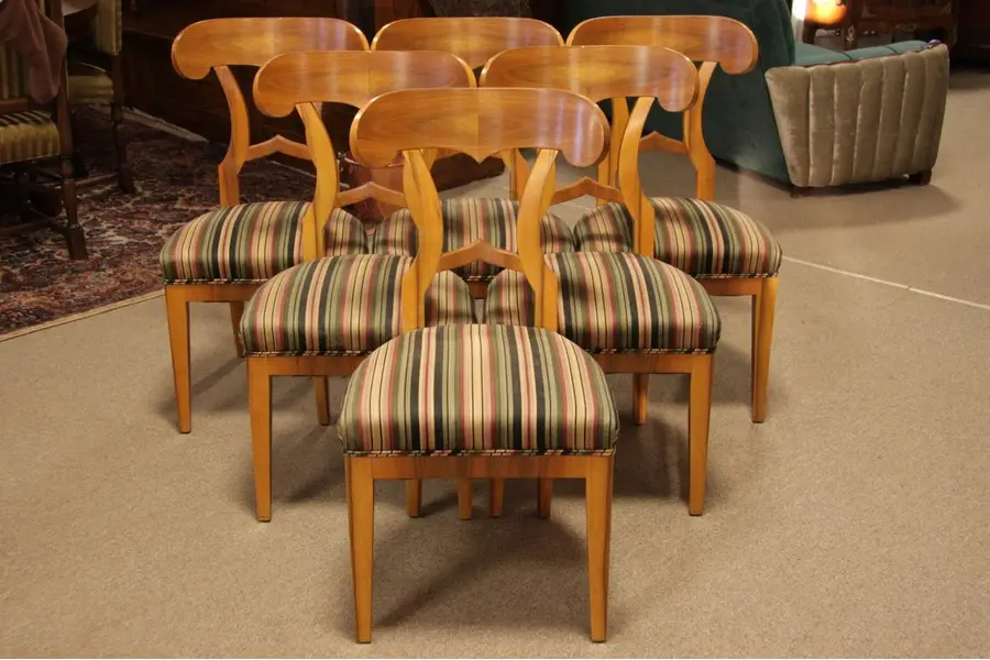 Photo of Biedermeier Empire Set of 6 Chairs