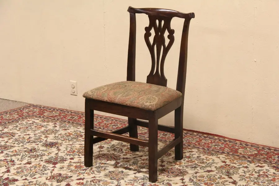 Photo of Georgian Chippendale 1800's Antique Side or Desk Chair