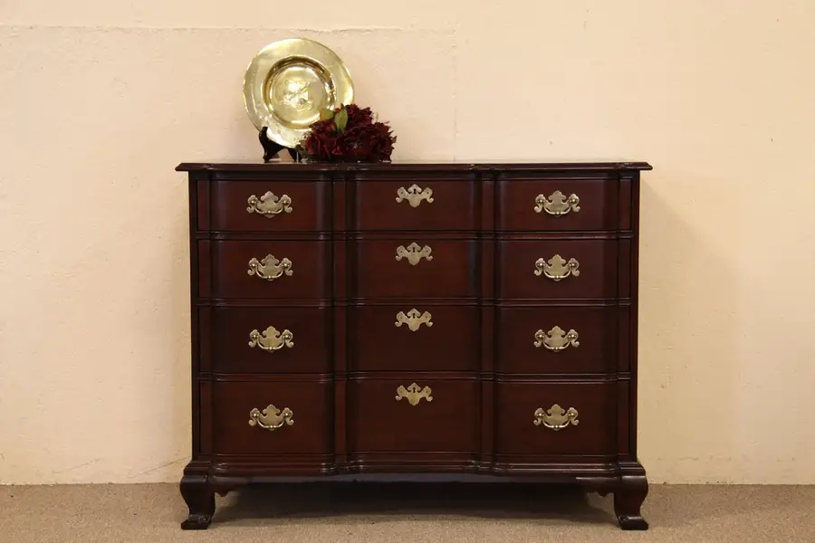 Photo of Chippendale Block Front Chest or Dresser