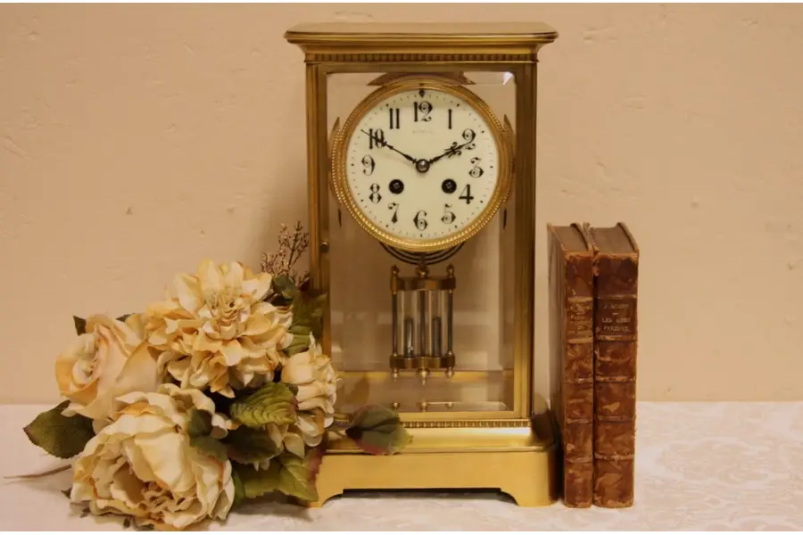 Photo of Tiffany Bronze Crystal Regulator Clock