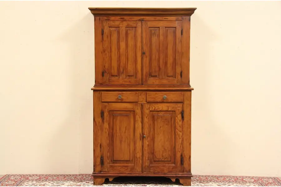 Photo of Victorian Country Pine 1880 Antique Pantry Cupboard