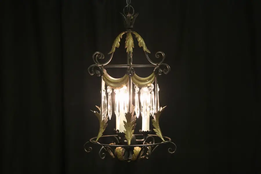 Photo of Wrought Iron Pendant Chandelier or Hall Light Fixture