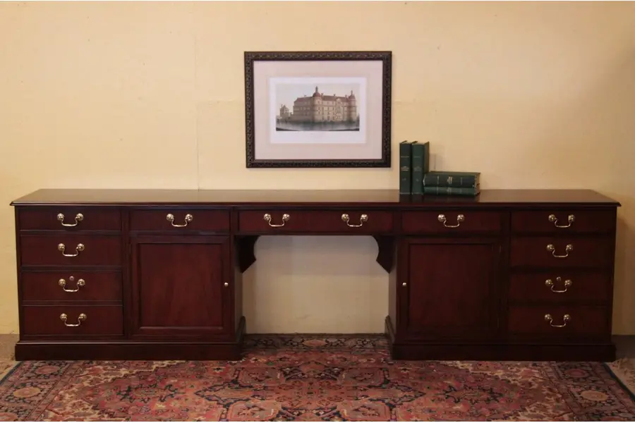 Photo of Baker Computer Desk or Credenza, Lateral Files