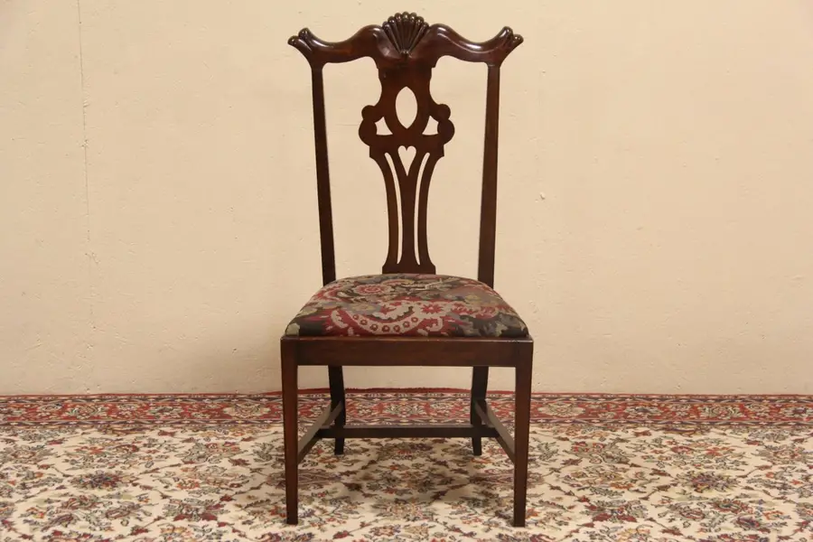 Photo of Georgian Chippendale 1870 Antique Side or Desk Chair